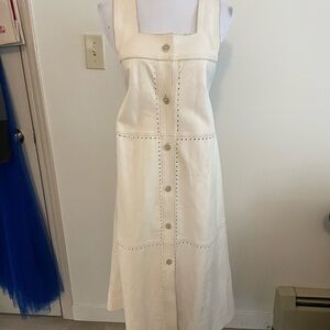 Chloe Ivory Button-Down Midi Dress